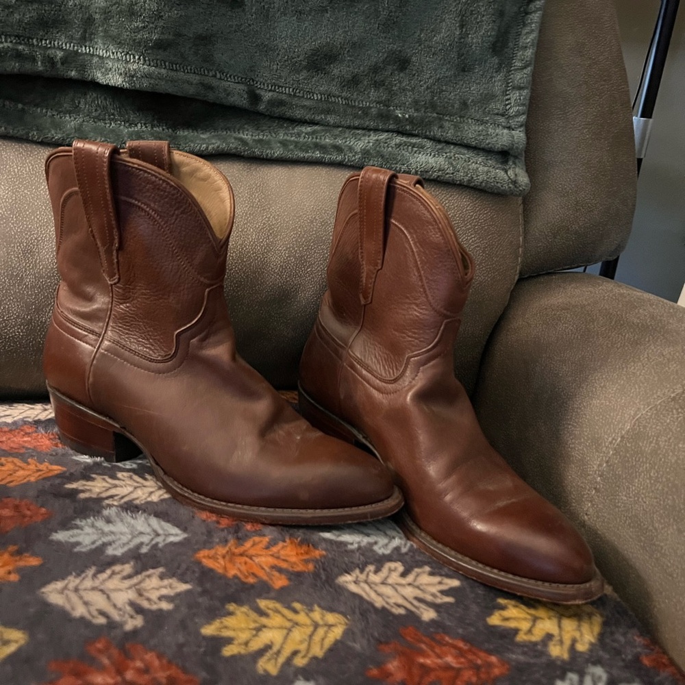 Tecovas Brown Cowboy Boots Distressed Leather